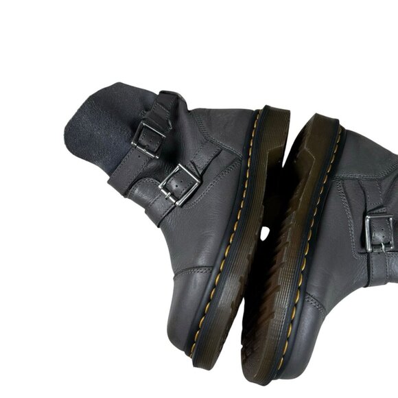 Dr Martens Kristy Gray Slouch Size US 5 Leather/Suede Boots - Picture 11 of 16